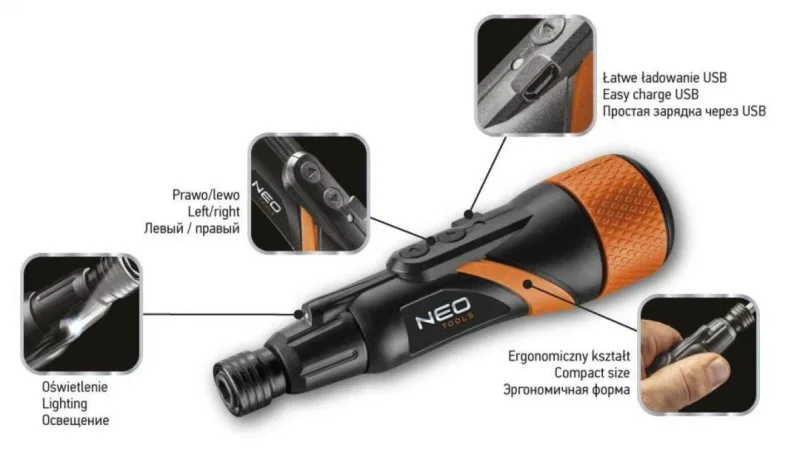 Akumulatorski navojni alat za šrafove 1/4"