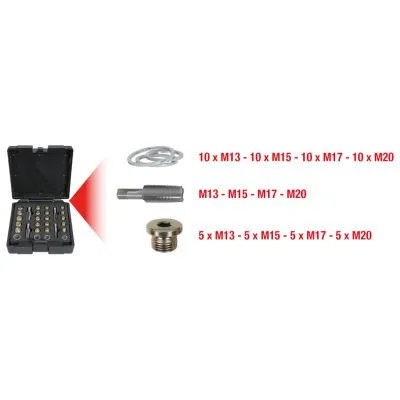 Set za ispravku navoja dužina 235 mm 64 kom