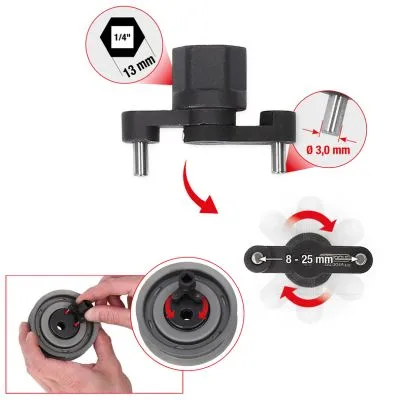Ključ za spanere/rolere 1/4" 13 mm