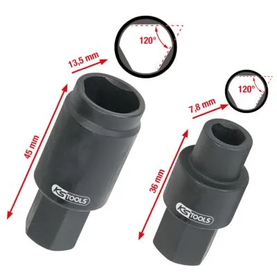 Adapter sa zglobom za nasadne nastavke 2 kom