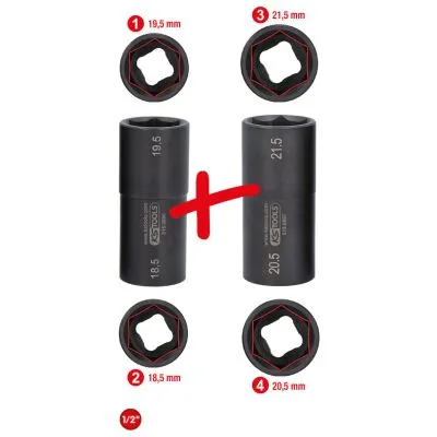Gedore set 1/2" 2 kom