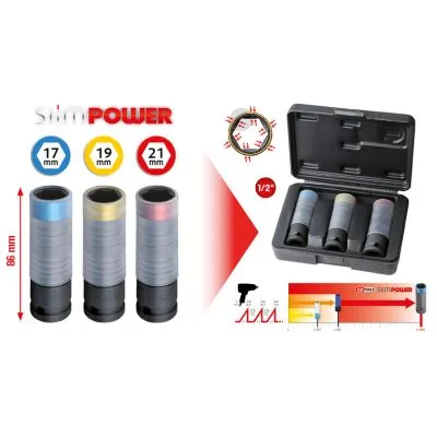 Set ključeva za aluminijumske točkove 1/2" 3 kom