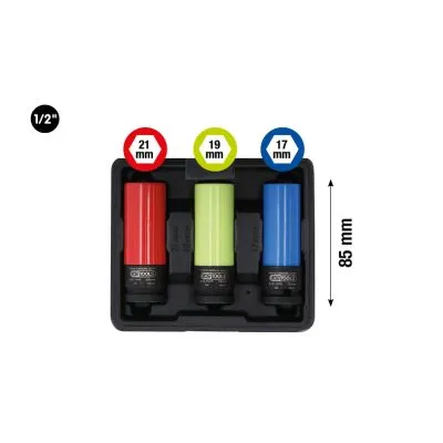 Set ključeva za aluminijumske točkove 3 kom 1/2"