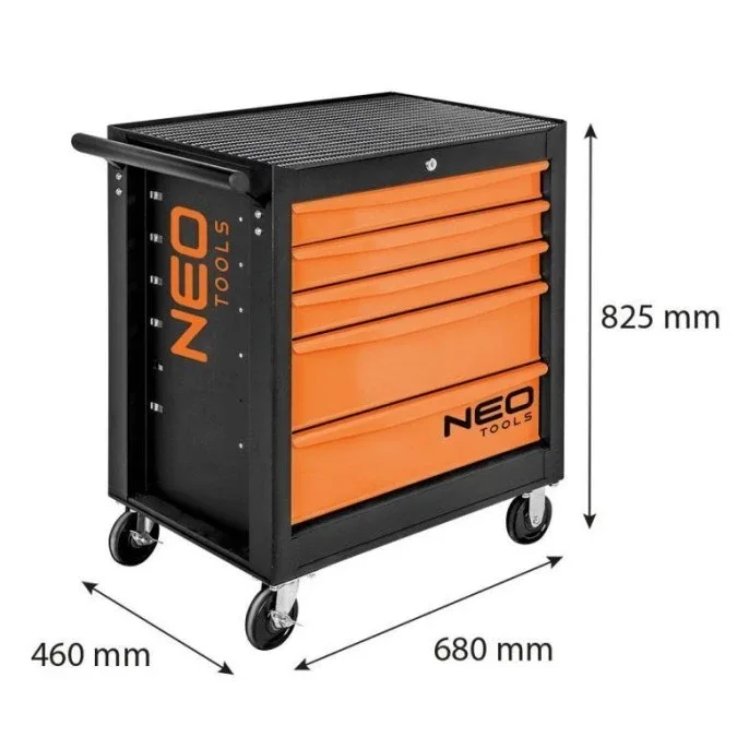 Kolica za alat, prazna 5fiók dužina 680 mm