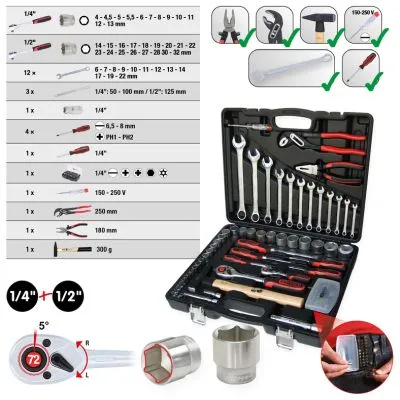 Alat-set 1/4" 88 kom