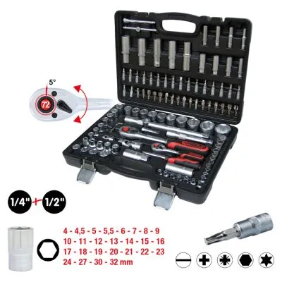 Nastavci, nasadni ključevi set 108 kom 1/4"