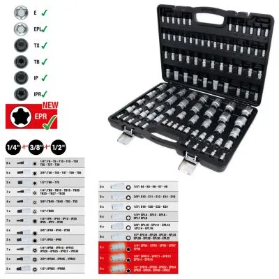 Nastavci, nasadni ključevi set 1/4"