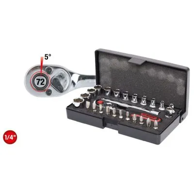 Nastavci, nasadni ključevi set 1/4" 26 kom
