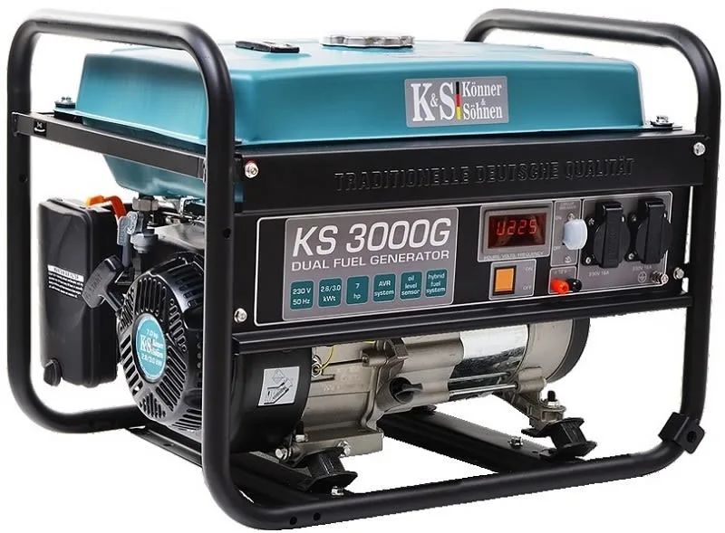 Generator struje 230V, snaga motora 7 KS, najveća snaga: 3kW, nazivna struja