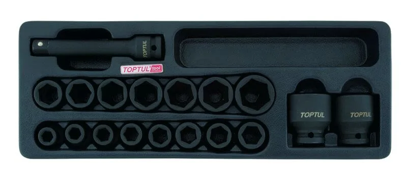 Tool Kit - Udarni utičnice, produžni ključ 1 / 2: 10-19, 21-24, 27, broj