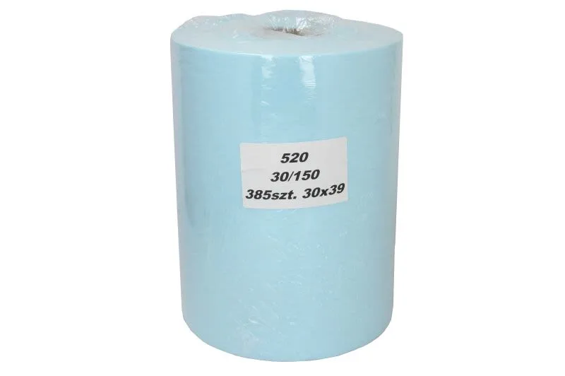 Wiper, 385 leaves; dust-free; resistant to solvents and detergents; turquois