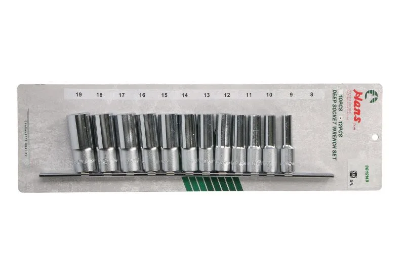 6k dugo priključak set 3 / 8, 12 komada na strip
