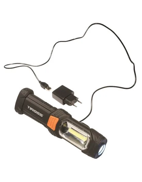 Baterijska LED svjetiljka, plastika, vrsta izvora svetlosti: 3W COB LED