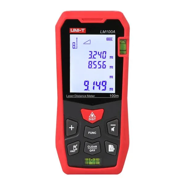 Daljinomer laser, raspon merenja u metrima: 100 m, 2 x AAA