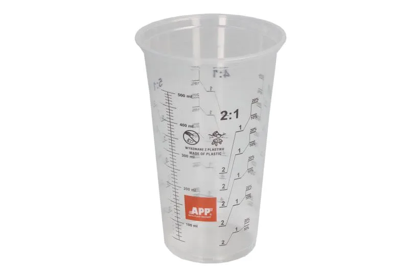 Krigla sa crnim gradacija za mešanje boja i lakova 500 ml (set 50 komada)
