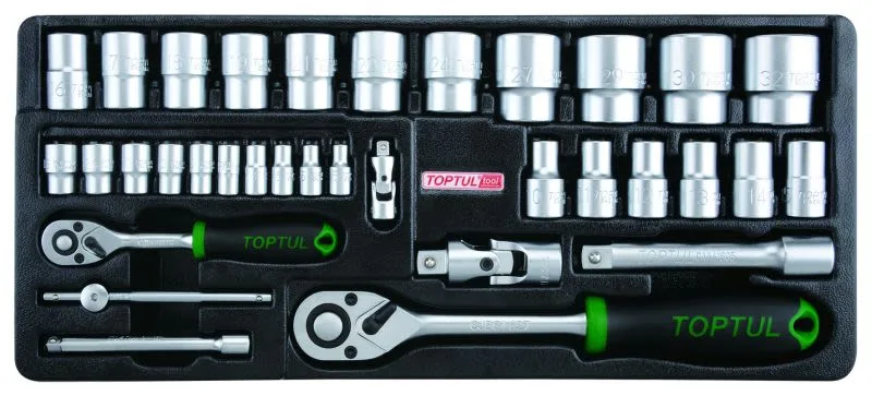 Tool Kit - Kombinacija 1 / 4, 1 / 2, broj alata: 34, umetnite kolica