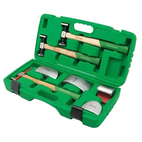 Tin set, 7 komada, 4 nakovanj, tri čekića, kutija plastkowym