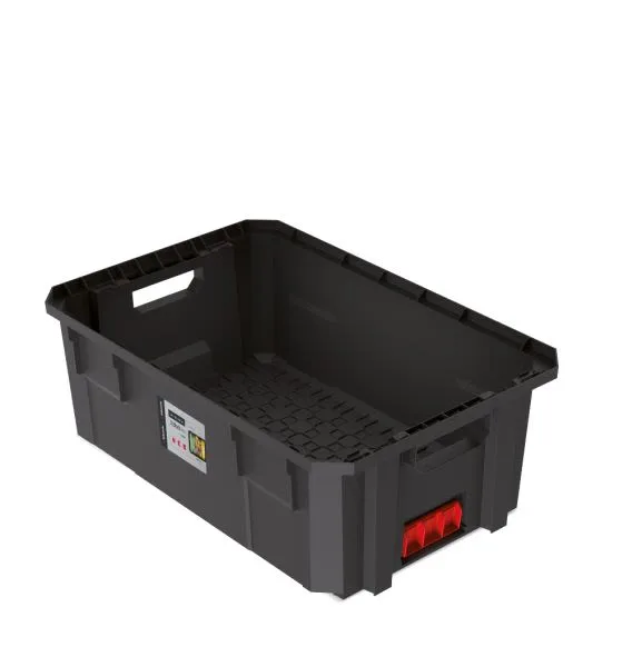 Košara / Kutija za alat, plastika, crna, dimenzije 362x200