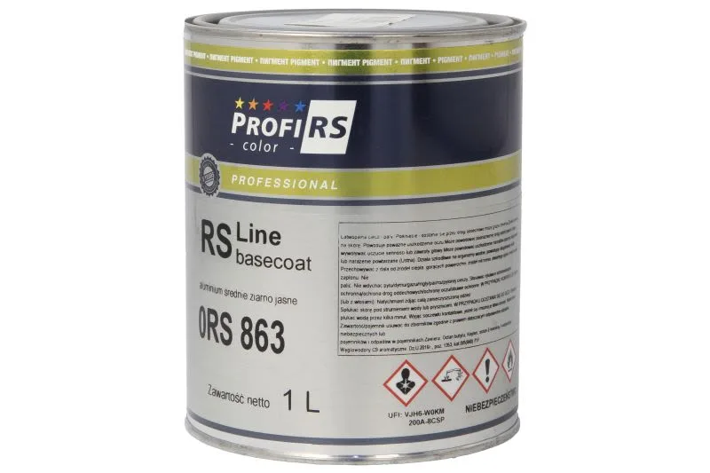 Paint (1 l) aluminium medium grain light, base, thinner, for body, for