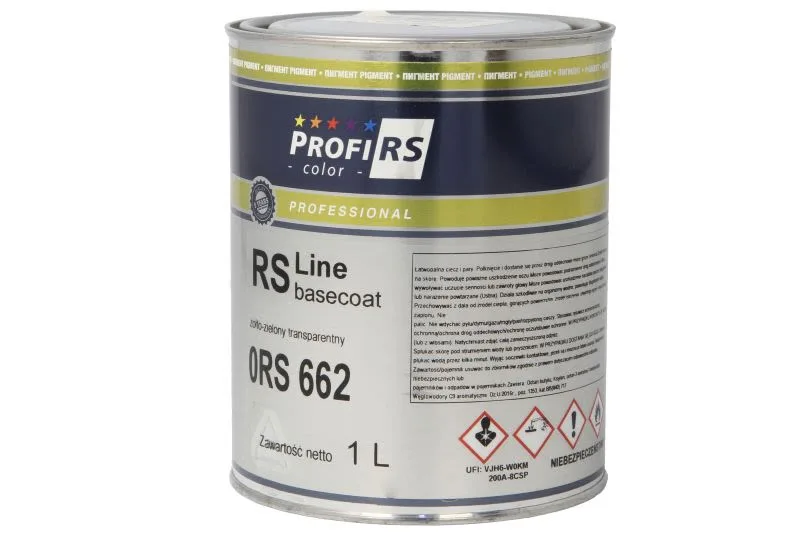 Paint (1 l) transparent/yellow-green, base, thinner, for body, for renovation