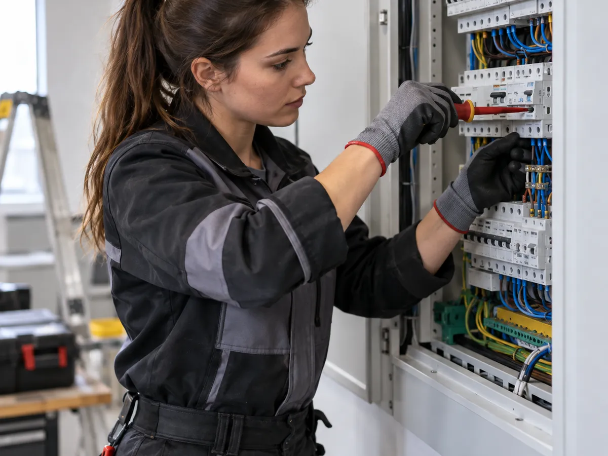 Električarka izolovanim šrafcigerom radi u razvodnom ormanu